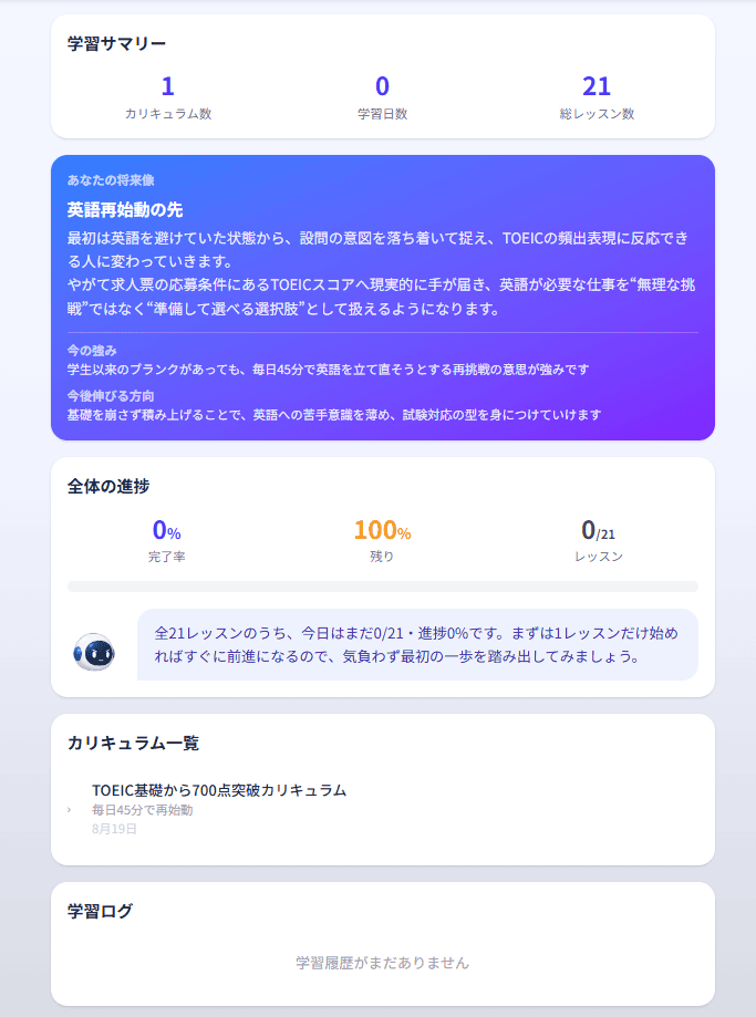 image 3 1 「学びたい。でも、何から？」をAIで変える。【対話型AI】学習ルート設計プラットフォーム「GeneRoute」、やさビ会員向けα版を【無償】提供開始